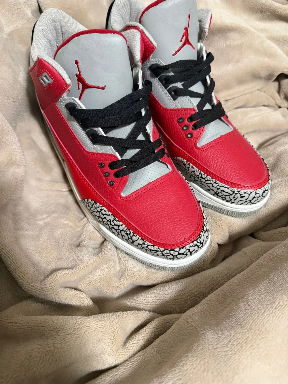 Jordan Kids Red, Gray and Black Retro Basketball Sneakers